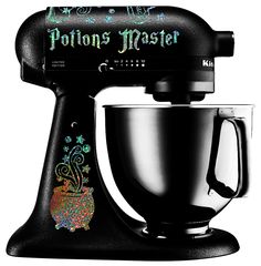 a black mixer with the words pottons master on it's front and side