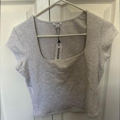 So Cute On, And A Little Cropped ! It Is A Large, But Fits More Like A Small Or A Medium ! Garage Clothes, Honey Shirt, Gray Crop Top, Birthday Clothes, Garage Clothing, Striped Tube Top, Cropped Graphic Tees, Purple Crop Top, Lacy Tops