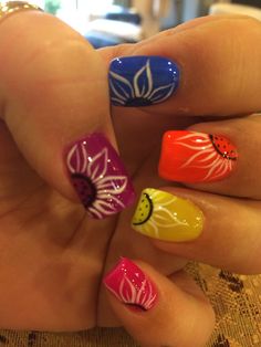 Spring nails Flowers Ring, November Nails, Colorful Nail, Polish Ideas, Flowers Ideas, Nails Spring, Ideas Nails, Get Nails