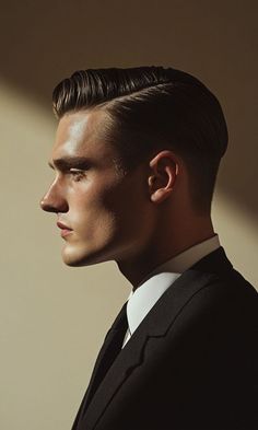 Formal Hairstyles For Men, Hairstyle With Beard, Hairstyles For Diamond Face Shape, Hairstyles For Diamond Face, Hairstyles With Beard, Vintage Hairstyles For Men, Formal Hairstyles Men, Classic Mens Haircut, Diamond Face Hairstyle