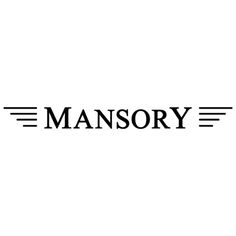 the word mansory written in black on a white background