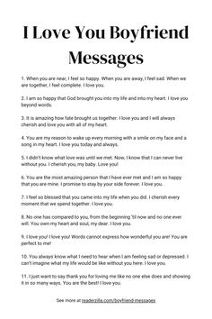 I Love You Boyfriend Messages Printable Love Messenger Texts, Cute Emails To Boyfriend, How To Make Him Feel Special Texts, How To Make Your Boyfriend Feel Special, I Love You Text For Him, I Love You Text Messages For Him, Messages To Make Him Feel Special, Nice Things To Say To Your Boyfriend