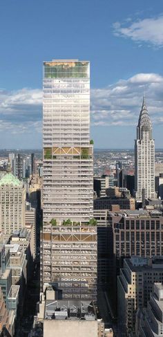 an aerial view of the skyscrapers in new york city