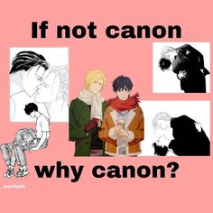 an image of some people in different poses with text that reads if not canon why canon?