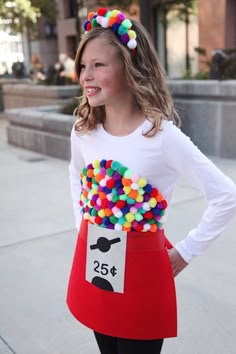 Gumball Machine Halloween Costume, Gumball Costume, Gumball Machine Costume, Costumes Faciles, Karneval Diy, Diy Fantasia, Diy Halloween Costumes For Kids