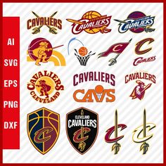 Cleveland Cavaliers NBA SVG Cut Files Basketball Clipart Bundle Kobe Lebron, Cavaliers Nba, Cleveland Cavs