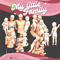 a group of people are posing for a photo with the caption'my little family '