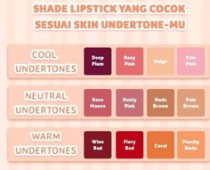 Lipstick For Neutral Undertones, Neutral Undertone Skin Color Palettes, Neutral Skin Tone Makeup, Makeup For Cool Undertones, Cool Undertones Makeup, Warm Undertone Makeup