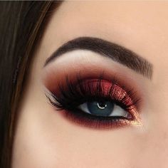 Mat Makeup, Pageant Makeup, Red Eye Makeup, Make Up Inspiration, Red Eyeshadow, Smink Inspiration