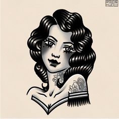 a drawing of a woman with tattoos on her arm and shoulder, reading a book