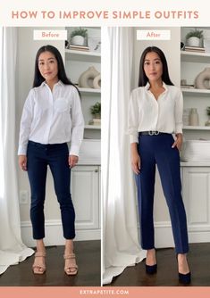 How To Dress More Professional, Elegant Outfit For Petite, Petit Style Outfits, Summer Work Outfits Elegant, Elevate An Outfit, Office Petite Outfit, Neutral Fashion Outfits, Petite Female Outfits, Elevate Casual Outfit