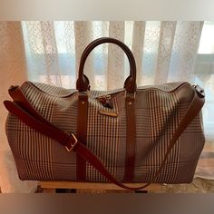 Beautiful Vintage Polo Travel Bag With Leather Detailing- Bought As A Gift For My Wife, But Not Getting Used. Our Loss Is Your Gain. Ralph Lauren Bags, Leather Detailing, Ralph Lauren Leather, Leather Travel Bag, Lauren Brown, Vintage Polo Ralph Lauren, Gifts For My Wife, Vintage Polo, Leather Travel