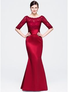 Trumpet/Mermaid Scoop Neck Floor-Length Satin Lace Evening Dress Jersey Evening Dress, Kebaya Dress, Lace Evening Dress, Tulle Evening Dress, Cheap Evening Dresses, Chiffon Evening Dresses, Lace Evening Dresses, Groom Dress, Dresses Shoes