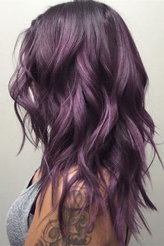 Subtle Purple Hair, Purple Hair Highlights, Guy Tang, Hair Color Purple, Trendy Hair Color, Hair Color Blue, New Hair Colors, Ombre Hair, Purple Hair