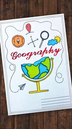 a paper with the words geographhy written on it