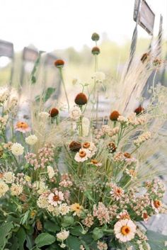 a bunch of flowers that are in a vase