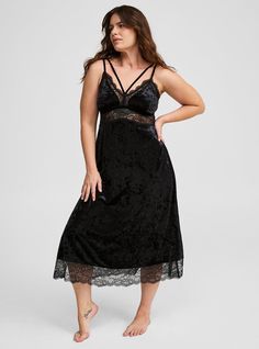 New Street Style, Black Slip Dress, Maxi Slip Dress, Dress Images, Black Velvet Dress, Black Lace Dress, Lace Maxi, Matches Fashion, Lace Maxi Dress