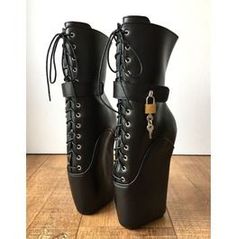 Goth Boots Women, Ballet High Heels, Ballet Boots, Extreme Heels, Ballet Heels, Goth Boots, Extreme High Heels, Hot Heels, Crazy Shoes