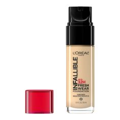 Introducing our breakthrough longwear liquid makeup foundation. Up to 32HR Fresh Wear Foundation provides medium-to buildable full coverage that lasts all day and allows the skin to breathe. The formula's three oil absorbers resist sweat and transfer. The ultra-thin liquid goes on smoothly to give a fresh, healthy-looking complexion that lasts. Color stays true and blends in evenly, so your makeup looks fresh all day. Non-comedogenic and formulated with SPF, this foundation is suitable for all s Complexion Color, Vegan Foundation, Tattoo Makeup Coverup, Infallible Foundation, Color Correcting Primer, Infallible Pro Matte, Paris Makeup, Color Correcting Concealer, Foundation With Spf