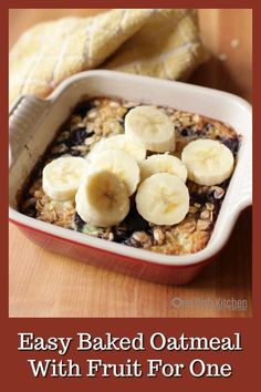 easy baked oatmeal with fruit for one