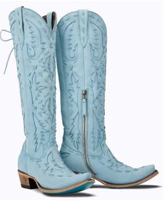 Lane Women's Reverie Tall Western Boots - Snip Toe Western Turquoise Wedding, Megan Moroney Concert, Boot Closet, Blue Cowgirl Boots, Tall Western Boots, Blue Cowboy Boots, Shyanne Boots, Tall Western Boot, Cute Cowgirl Boots