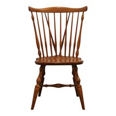 a wooden chair on a white background