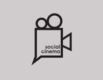 a black and white photo with the words social cinema in it's speech bubble