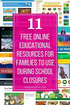 the top 11 free online educational resources for families to use during school closures,