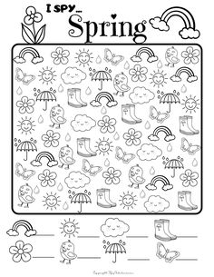 the spring coloring page for kids