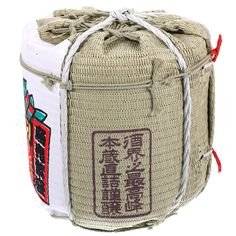 a woven bag with chinese writing on it