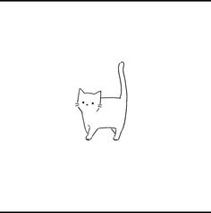 a black and white drawing of a cat