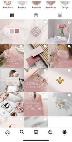 Pink Gold Instagram Feed, Beauty Instagram Feed Layout, Pink And White Instagram Feed, Beauty Feed Instagram Ideas, Portfolio Instagram Feed, Instagram Beauty Feed, Beauty Brand Instagram Feed, Instagram Feed Post Ideas, Ideas De Feed Para Instagram