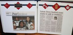 two newspaper pages with pictures of people on them and the same page in front of each other