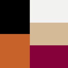 an orange, black, and white color scheme with different colors in the same square