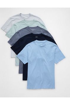 5-pack/Super soft cotton jersey/Crew neck/Short sleeves/Straight hem/This shirt is Real Good: Made with the planet in mind & a promise to continue to do better. Do Better, Neck T Shirt, American Eagle Outfitters, Women's Jeans, American Eagle, Women Jeans, Short Sleeves, Crew Neck, T Shirt