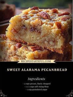 sweet alabama pecanbread recipe with instructions