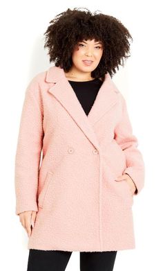 Shop Evans Pink Boucle City Coat at Yours Clothing. Discover women’s plus size clothing in sizes 10-36 with fast delivery. Size 20 Women, Cropped Linen Trousers, Party Dress Sale, Boucle Fabric, Cold Weather Fashion, Professional Attire, Leggings Sale, Tailored Design, Denim Coat Jacket