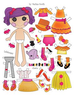 paper doll with lots of clothes and accessories