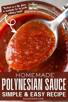 Polynesian Sauce Recipe Shoyu Sauce Recipes, Polynesian Sauce Recipe, Polynesian Sauce, Best Sauce Recipe, Teriyaki Sauce Recipe, Zesty Sauce, Barbecue Sauce Recipes, Homemade Condiments, Condiment Recipes