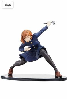 an anime figurine is posed on a white background with the caption jutsu kasen