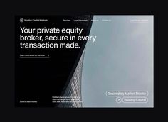 an image of a building with the words your private equity broke secure in every transaction made