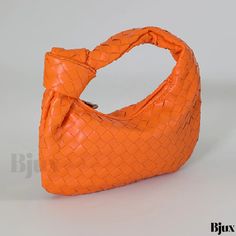 Bjux - Stylish Woven Tote Bags for Everyday Wear Braided Handles Pouch Shoulder Bag For Shopping, Chic Orange Shoulder Bag For Errands, Trendy Orange Pouch Bag, Orange Shoulder Bag With Braided Handles For Shopping, Orange Shoulder Bag For Shopping, Chic Orange Large Capacity Bag, Chic Orange Bag With Large Capacity, Orange Double Handle Bag For Errands, Chic Large Capacity Orange Bag