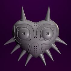 a metal mask with spikes on it