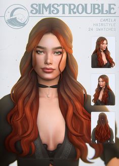 Camila Hairstyle by simstrouble | Patreon Mod Hair, Pelo Sims, The Sims 4 Packs, Sims 4 Mm Cc, Sims 4 Expansions, Tumblr Sims 4, Sims 4 Cc Folder, Sims 4 Gameplay, Sims 4 Dresses