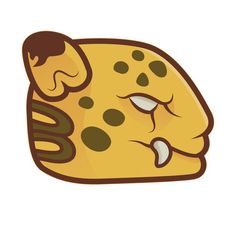 a cartoon character sleeping on top of a giant tortilla with chocolate chip toppings