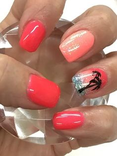 Gel Nail Light, Nails Vacation, Cruise Nails, Palm Tree Nails, Beach Nail Designs, Summer Gel Nails, Vacation Tropical, Light Elegance