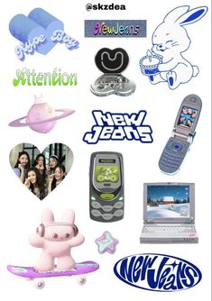 there are many different items that can be found in this image, including cell phones and laptops