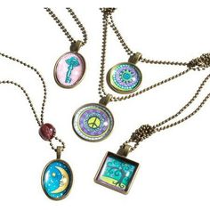 This all-in-one kit lets the kid be the designer! All the premium materials needed to make 4 vintage-style pendant necklaces are included 5 metal pendants, 5 metal ball chains, 11 decorative stickers, 5 dome stickers, 10 metal ball chain caps, 5 clasps, a decorative bead and simple, step-by-step instructions on how to put them all together. In no time, kids will be designing and making stylish accessories to wear and share. It's quick to learn but challenging enough to engage older kids and twee Vintage Handmade Adjustable Charm Necklaces, Vintage Collection Round Pendant Necklaces With Charms, Handmade Adjustable Vintage Charm Necklaces, Handmade Vintage Adjustable Charm Necklaces, Vintage Collection Round Pendant Necklace With Charms, Adjustable Retro Nickel-free Jewelry, Multicolor Retro Jewelry For Vintage Collection, Retro Pendant Necklaces For Jewelry Making, Retro Brass Pendant Jewelry