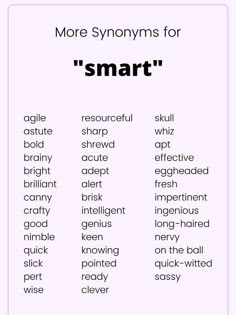 a poster with the words smart in different font styles and colors, including one that says more