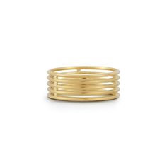 The perfect mix between masculine and feminine design, the Crosby Gold Band is a cool new band for your everyday ring stack. Handcrafted in solid 18-karat gold and 5 rows of knife-edge bands, the Crosby Gold Band is a vintage-inspired ring that goes with every look. MATERIALS & MEASUREMENTS Handcrafted in 18-Karat Gold 5 Rows of Knife Edge Bands Matte Finish Made in New York City STYLE JT2187R New York City Style, Stacked Diamond Bands, Masculine And Feminine, Gold Chain With Pendant, Everyday Ring, Heart Necklace Diamond, Ring Stack, Everyday Rings, Heart Shaped Diamond